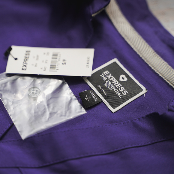 🆕️ EXPRESS: NWT Essentials Purple Leopard Shirt - Picture 3 of 7